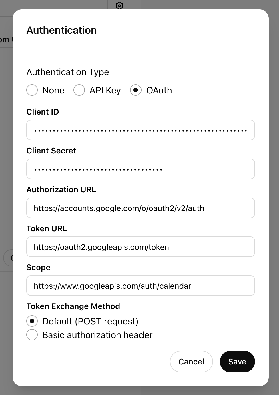 Google Calendar OAuth